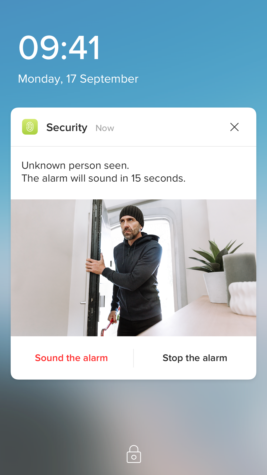 Notification intrusion