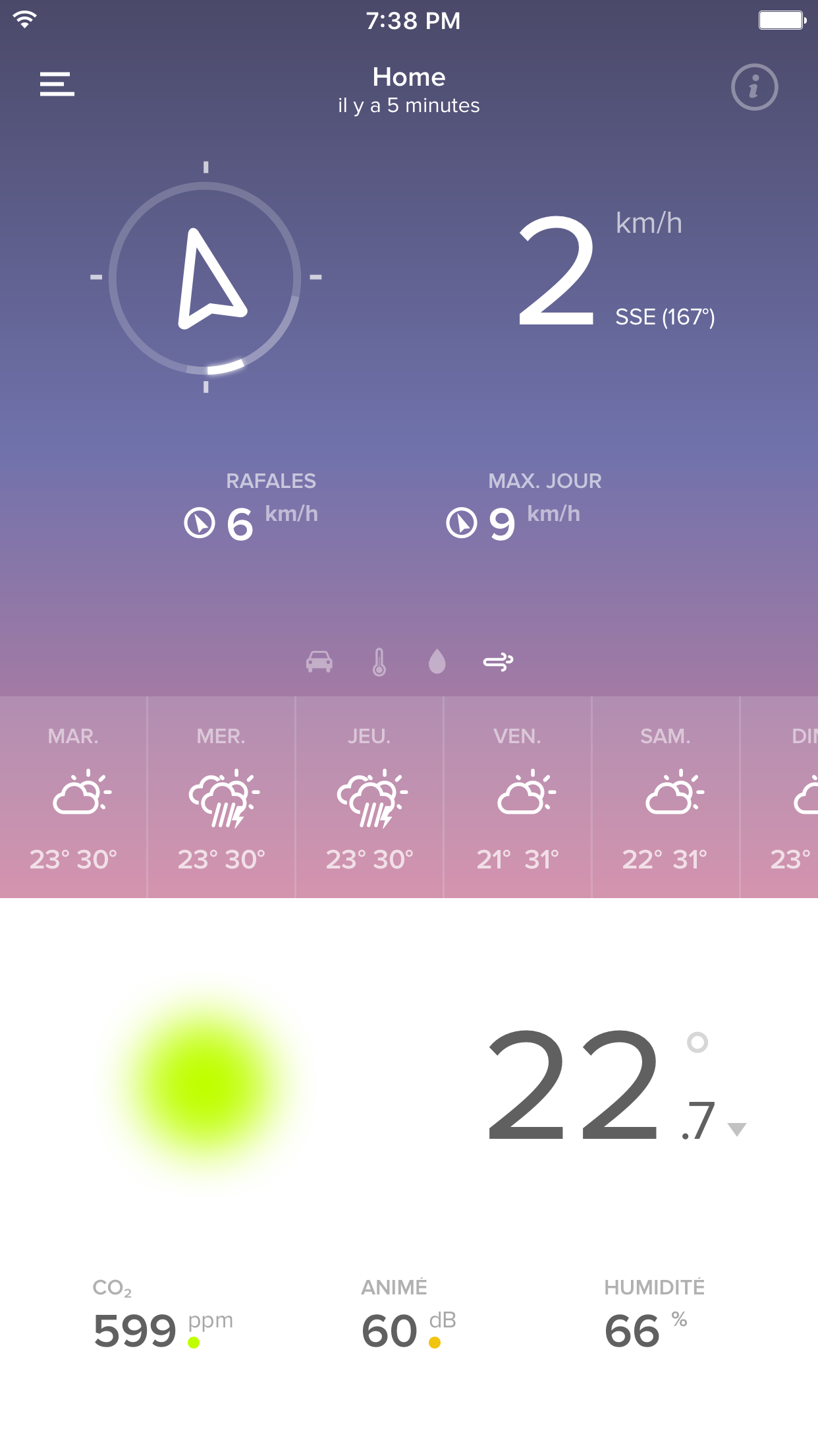 Application Weather on WindGaud Module