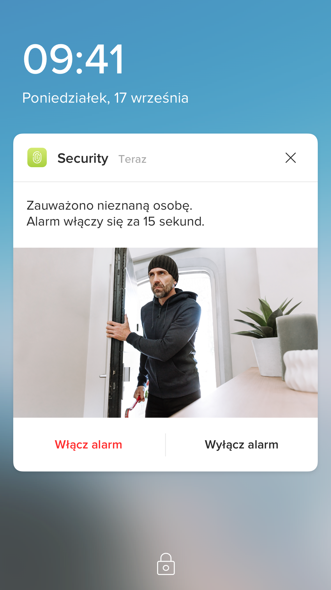 Notification intrusion